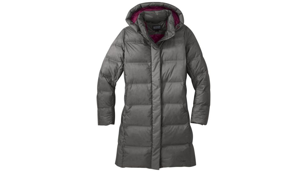 Outdoor Research Down Parka, Pewter/Raspbey, XL, 272948-1113006