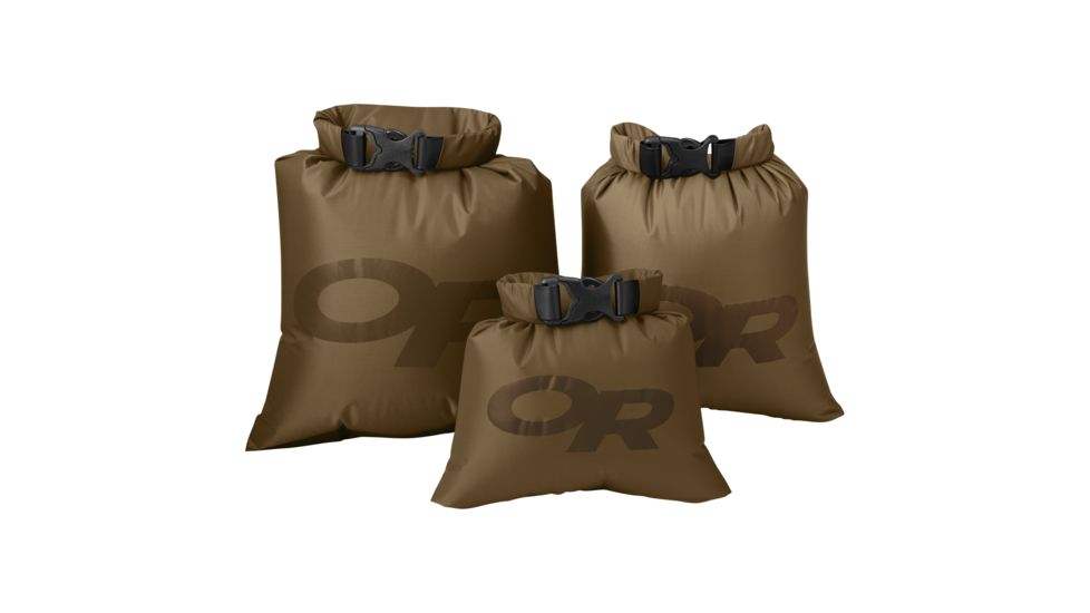 Outdoor Research Dry Ditty Sacks PAK-3, Unisex, Coyote, One Size 242824-coyote-1size