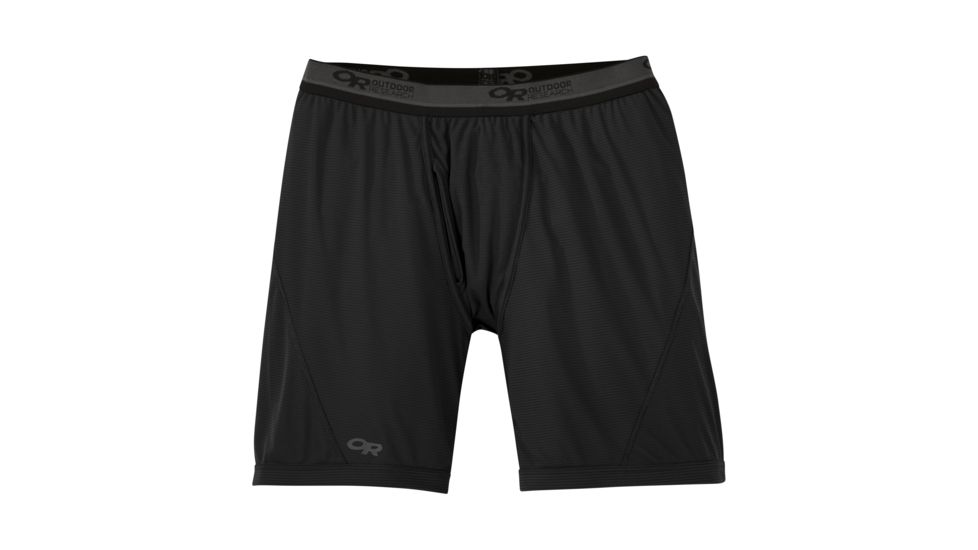 Outdoor Research Echo Boxer Briefs - Mens, Black/Pewter, Small, 244045