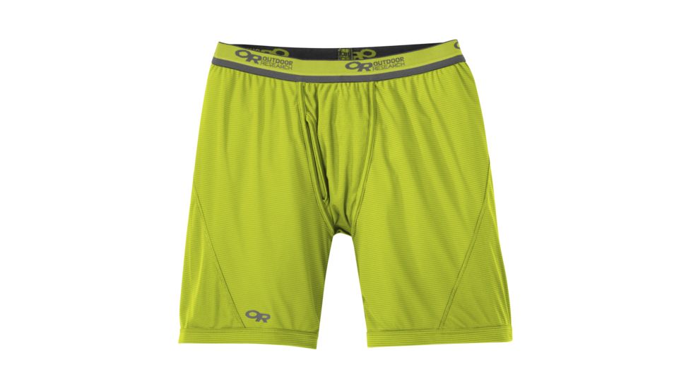 Outdoor Research Echo Boxer Briefs - Mens, Lemongrass/Pewter, Extra Small, 244045