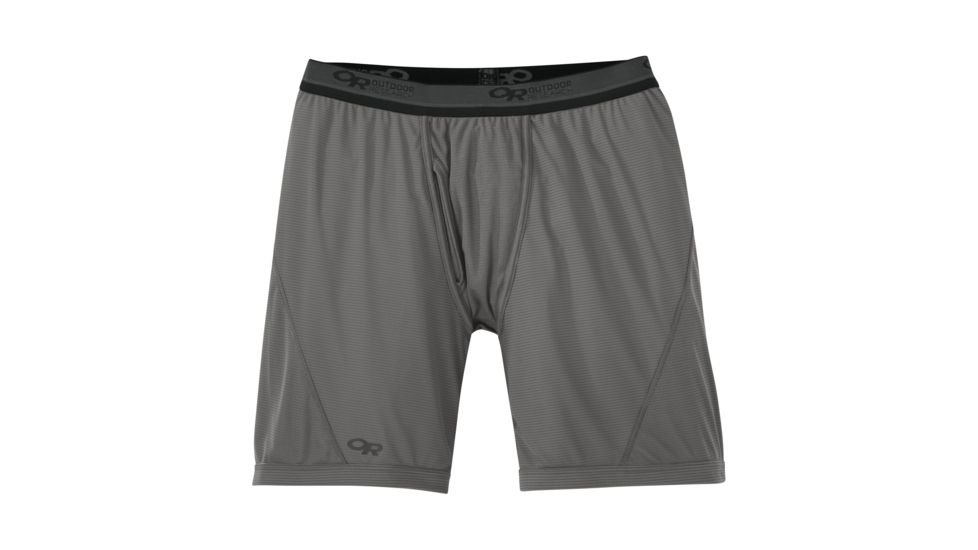 Outdoor Research Echo Boxer Briefs - Mens, Pewter/Charcoal, Extra Small, 244045