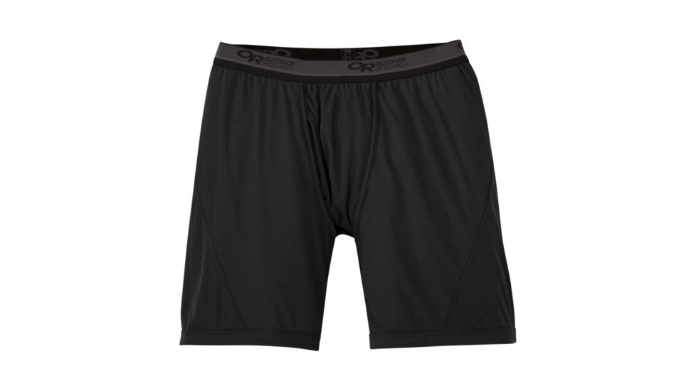 Outdoor Research Echo Boxer Briefs - Mens, Black/Pewter, Large, 2709860116008