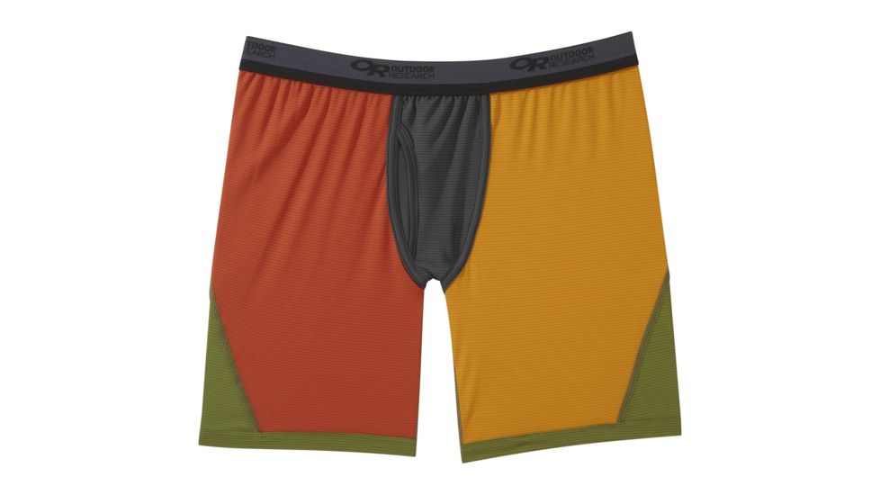 Outdoor Research Echo Boxer Briefs - Mens, Burnt Orange Multi, Extra Large, 2709861533009