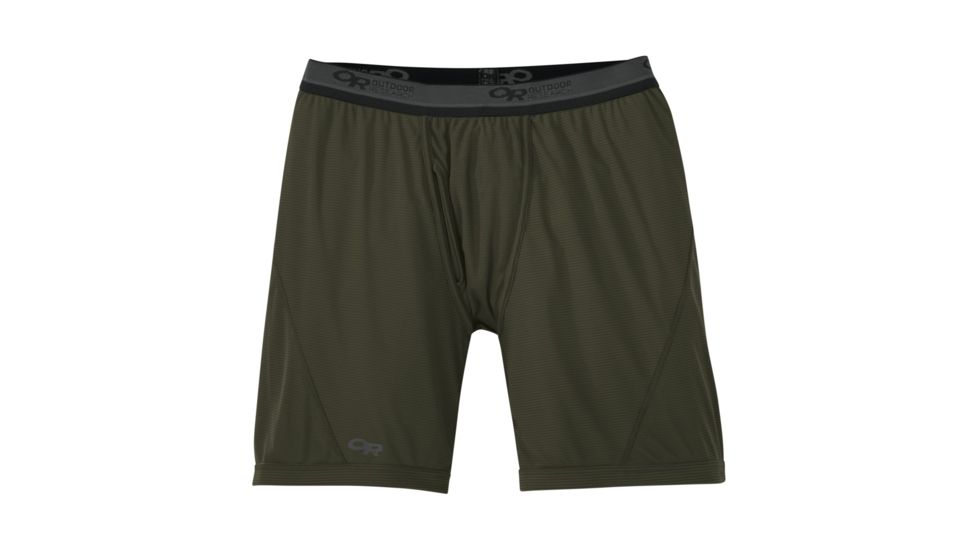 Outdoor Research Echo Boxer Briefs - Mens, Juniper/Charcoal, Large, 2440451387008