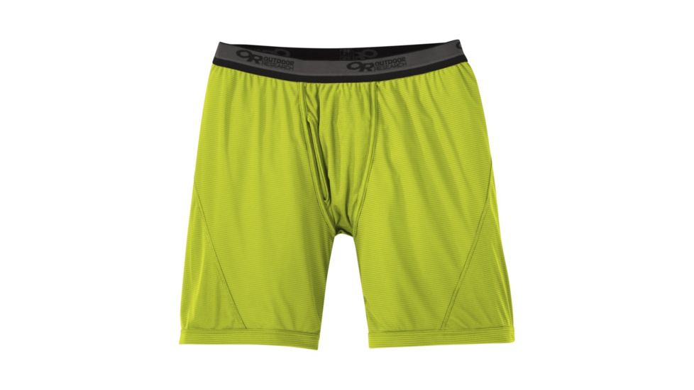 Outdoor Research Echo Boxer Briefs - Mens, Lemongrass/Pewter, Large, 2709861093008