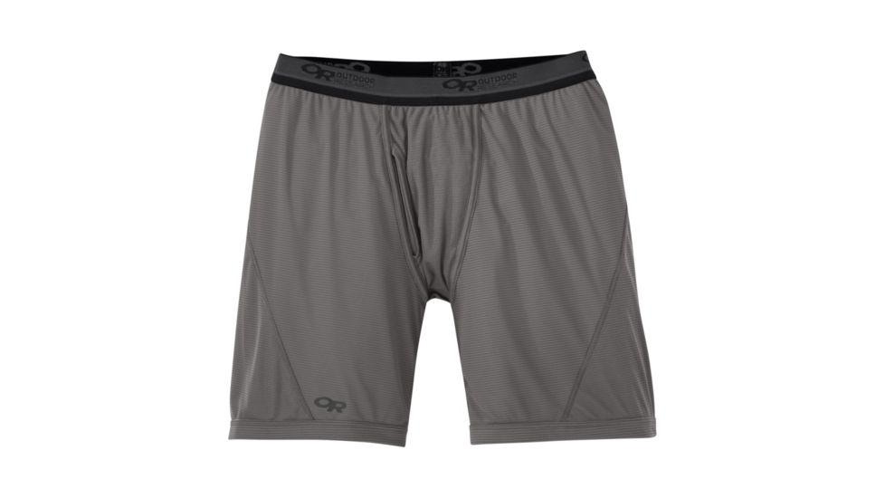 Outdoor Research Echo Boxer Briefs - Mens, Pewter/Charcoal, Large, 2709860045008