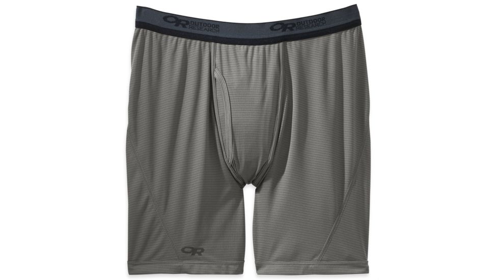 Outdoor Research Echo Boxer Briefs - Mens, Pewter/Charcoal, Extra Large