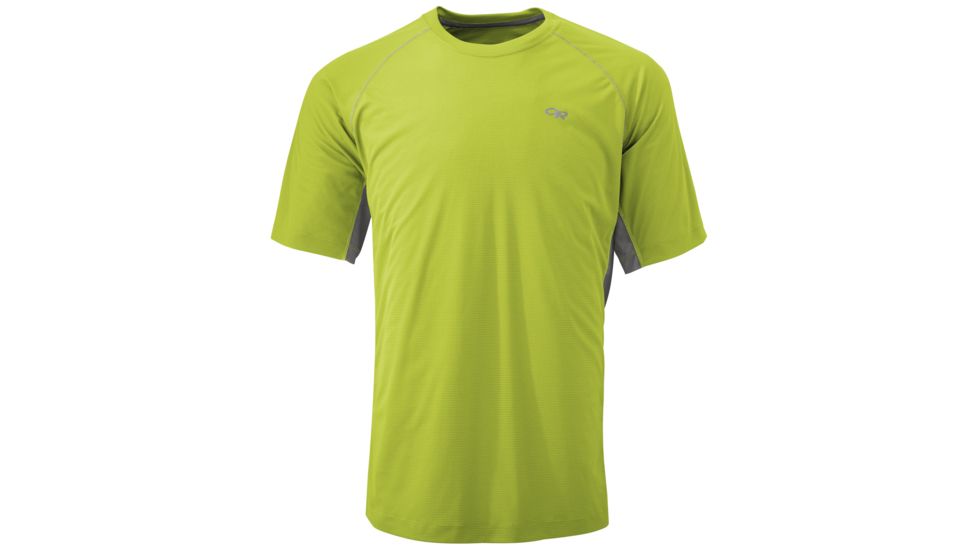 Outdoor Research Echo Duo Tee, Men's, Lemongrass/Pewter, L 242839-lemgr/pt-L