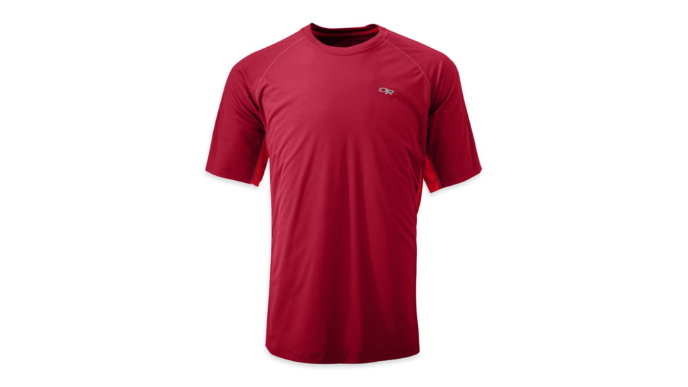 Outdoor Research Echo Duo Tee, T-Shirt - Mens, Redwood/Hot Sauce, Extra Large 242839-0456009