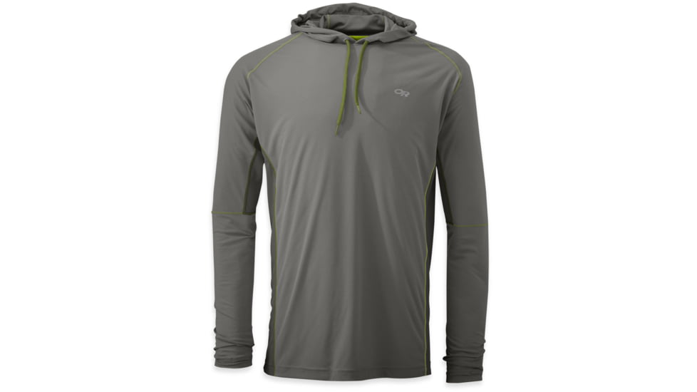 Outdoor Research Echo Hoody - Mens, Pewter/Lemongrass, Medium, 264798