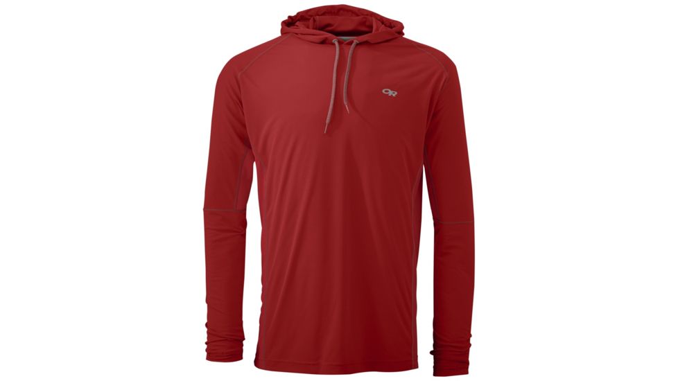 Outdoor Research Echo Hoody - Mens, Tomato/Pewter, Large, 2440431363008