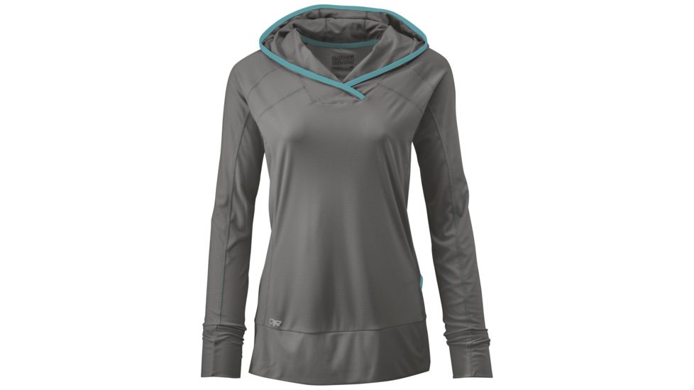 Outdoor Research Echo Hoody, Women's, Pewter/Typhoon, XXS 243705-pewter/typhoon-XXS