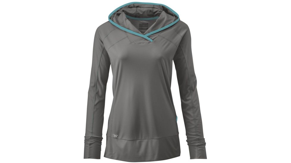 Outdoor Research Echo Hoody - Women's-Pewter/Typhoon-X-Large