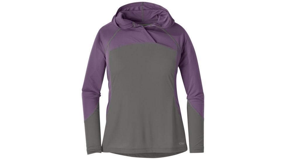 Outdoor Research Echo Hoody - Women's, Pewter/Amethyst, Extra Large, 2681371351009