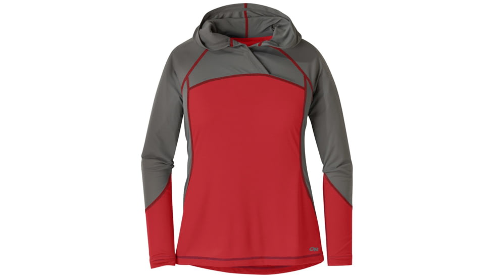 Outdoor Research Echo Hoody - Women's, Tomato/Pewter, S, 2681371363006