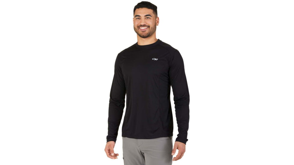 Outdoor Research Echo Long Sleeve Tee - Mens, Black, Large, 2714480001008