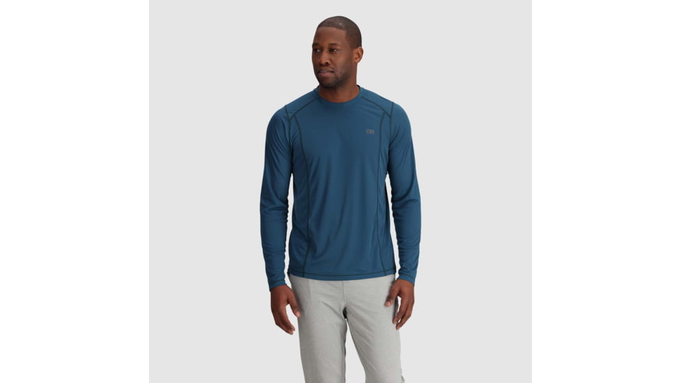 Outdoor Research Echo Long Sleeve Tee - Mens, Harbor, Small, 2876272447006