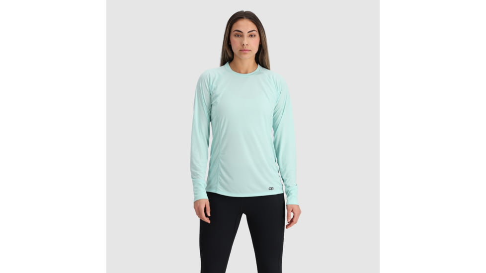 Outdoor Research Echo Long Sleeve Tee - Womens, Calcite, Large, 2876572446008