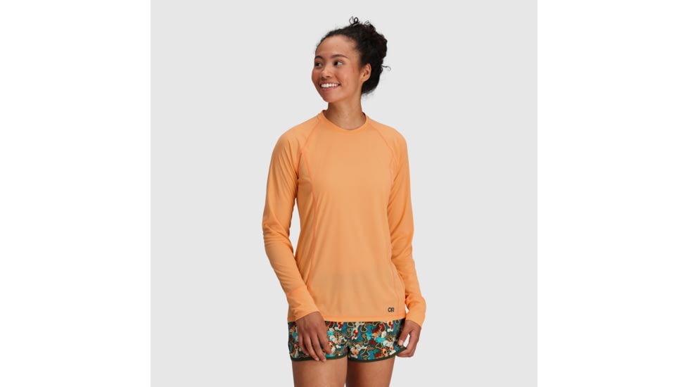 Outdoor Research Echo Long Sleeve Tee - Womens, Orange Fizz, XS, 2876572279005