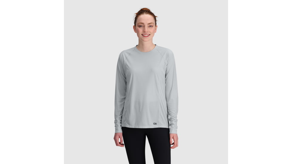 Outdoor Research Echo Long Sleeve Tee - Womens, Pebble, M, 2876571569007