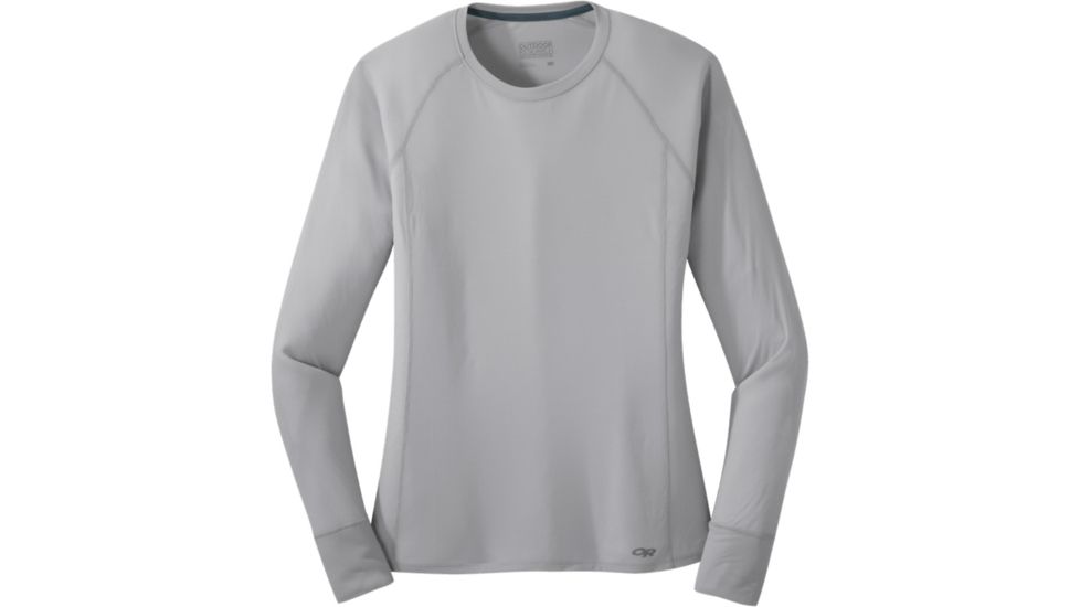 Outdoor Research Echo Long Sleeve Tee - Womens, Pebble, Extra Large, 2694721569009