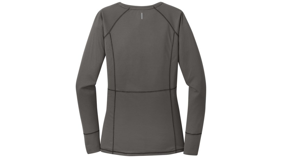 Outdoor Research Echo Long Sleeve Tee - Womens, Pewter, Extra Large, 2694720008009