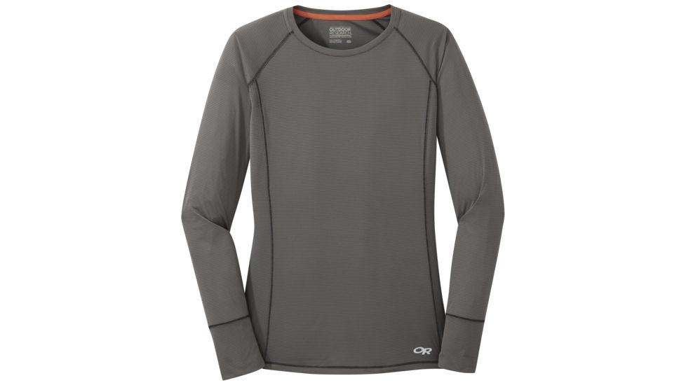 Outdoor Research Echo Long Sleeve Tee - Womens, Pewter, Extra Large, 2694720008009