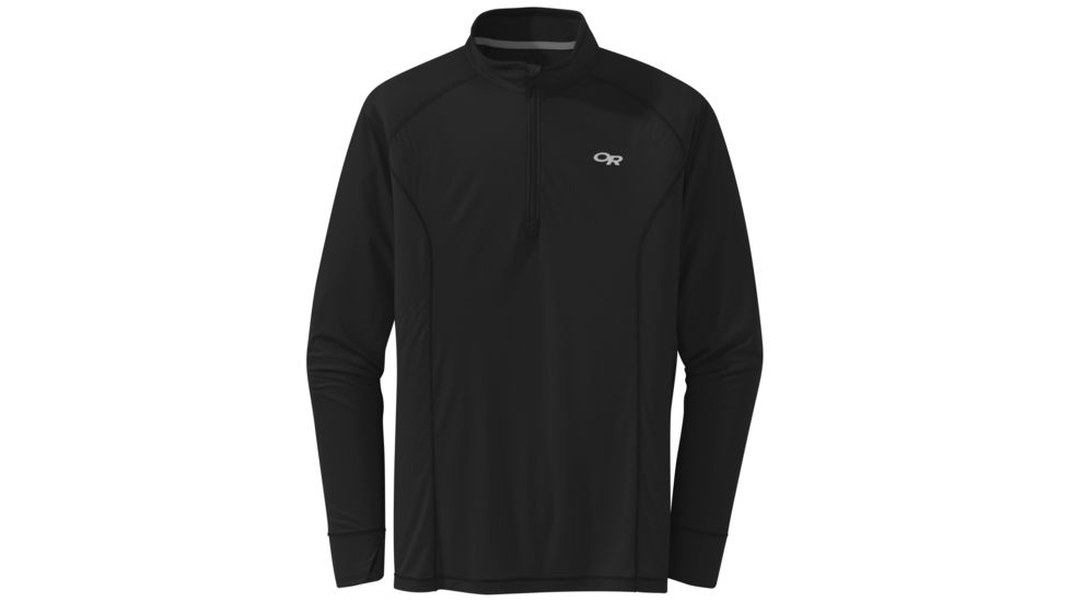 Outdoor Research Echo Qtr Zip - Mens, Black, Extra Large, 2692070001009
