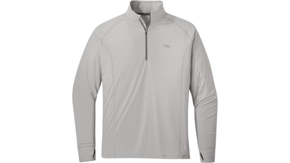 Outdoor Research Echo Quarter Zip - Mens, Pebble, Medium, 2692071569007