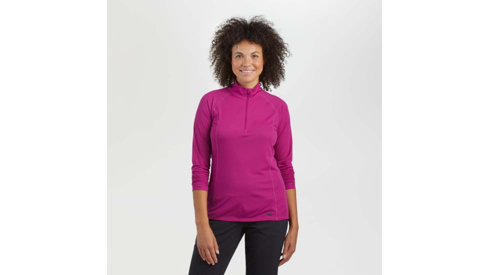 Outdoor Research Echo Quarter Zip - Womens, Fuchsia, 2XL, 2876562094010