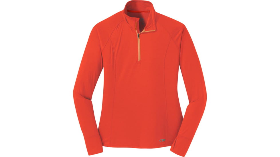 Outdoor Research Echo Quarter Zip - Womens, Lava, Extra Small, 2714730445005