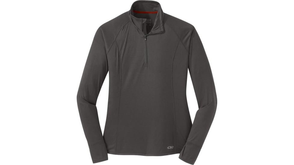 Outdoor Research Echo Quarter Zip - Womens, Pewter, Large, 2714730008008