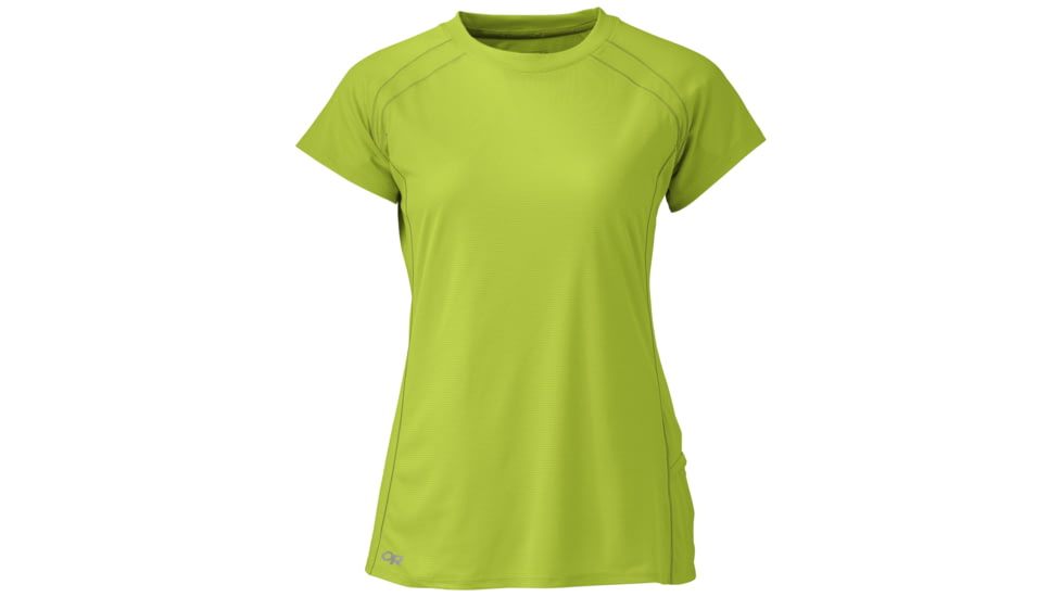 Outdoor Research Echo Short Sleeve Tee, Women's, Lemongrass, XL 243709-lemongrass-XL