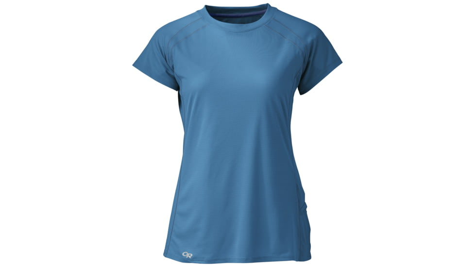 Outdoor Research Echo Short Sleeve Tee, Women's, Oasis/Baltic, XXS 243709-oasis/baltic-XXS