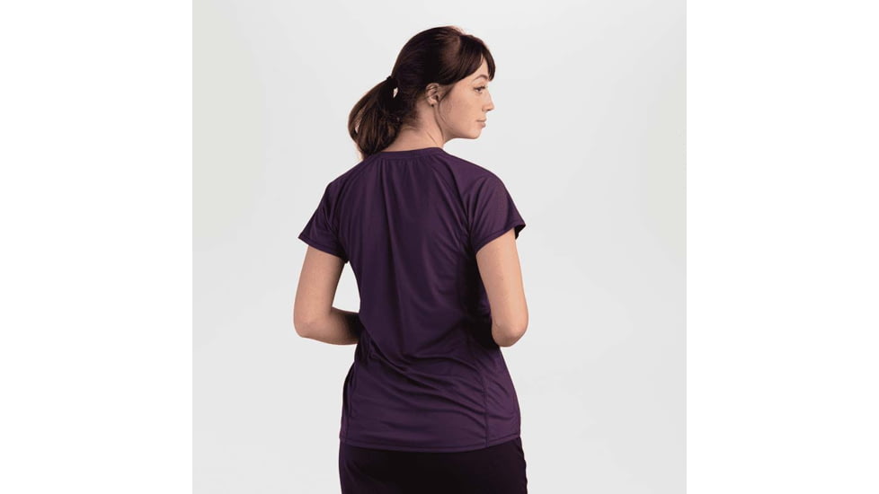 Outdoor Research Echo Short Sleeve Tee - Womens, Blackberry, Small, 2692050325006