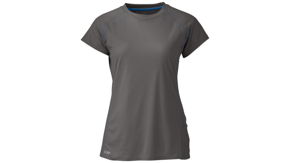 Outdoor Research Echo Short Sleeve Tee - Womens, Pewter, XS, 2437090008005