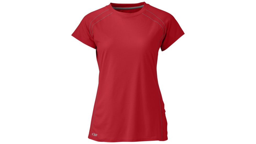 Outdoor Research Echo Short Sleeve Tee - Womens, Tomato, XL, 2437091292009