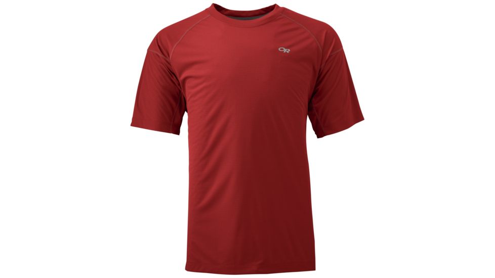 Outdoor Research Echo Tee - Mens, Tomato/Pewter, 2XL, 2428361363010
