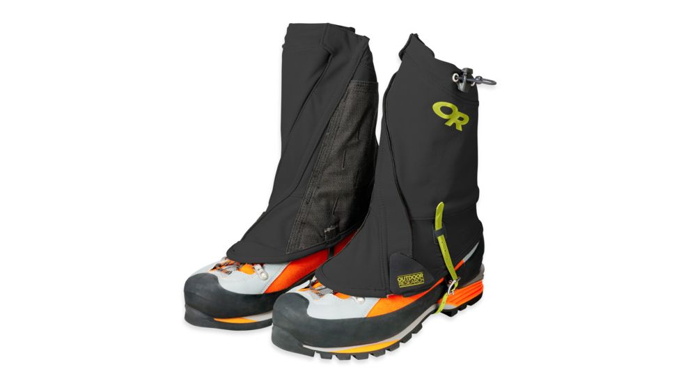 Outdoor Research Endurance Gaiters - Mens-Black/Lemongrass-L/XL