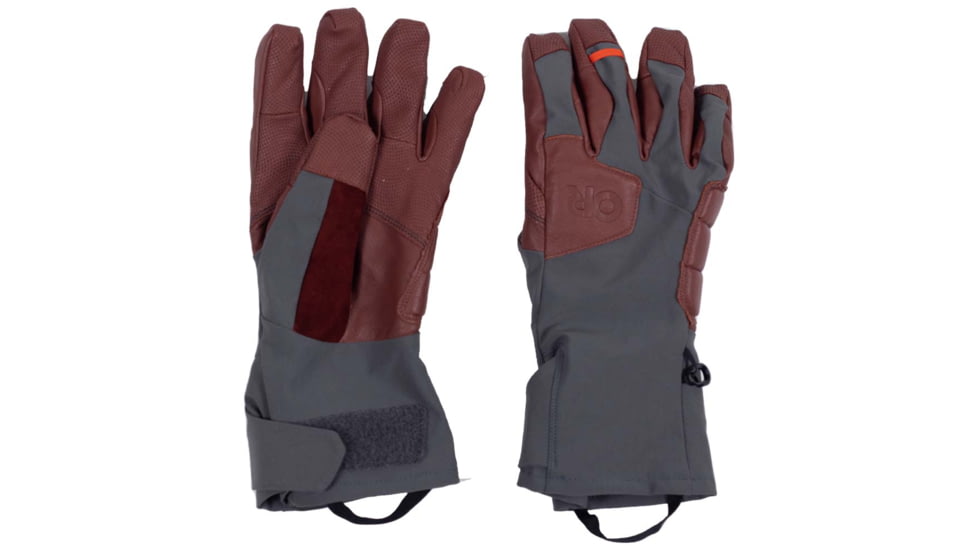 Outdoor Research Extravert Gloves - Mens, Charcoal/Brick, Small, 3005412525006
