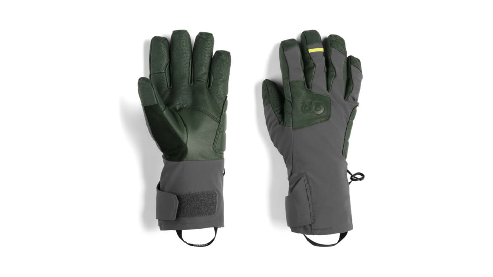 Outdoor Research Extravert Gloves - Mens, Charcoal/Verde, Large, 3005412526008