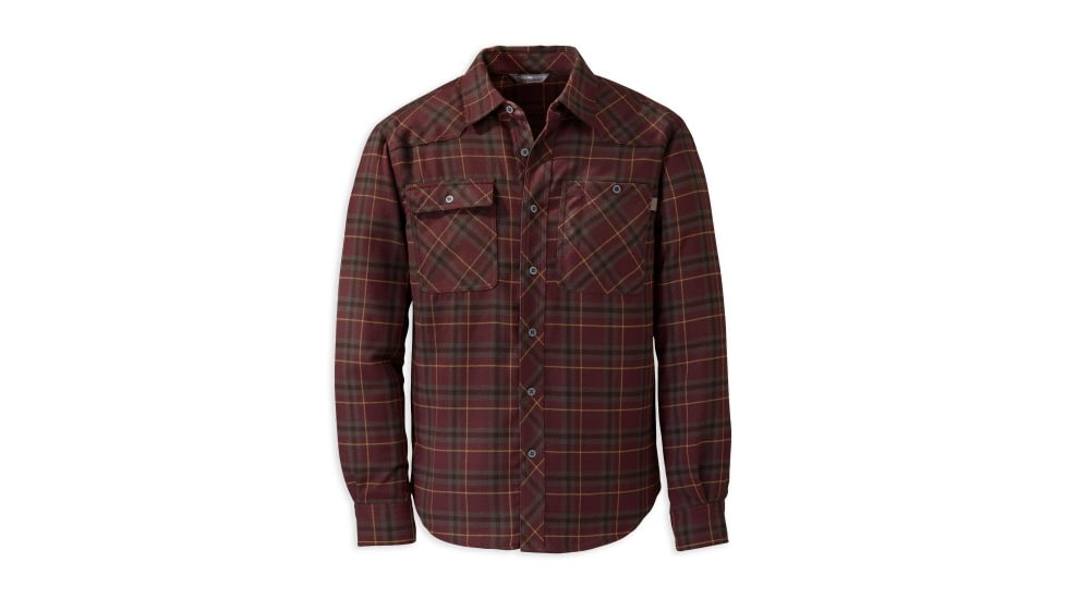 Outdoor Research Feedback Flannel Shirt - Men's-Brick-Small