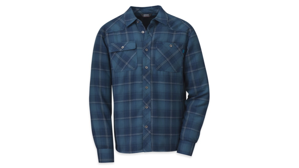 Outdoor Research Feedback Flannel Shirt - Men's-Dark Denim-Small