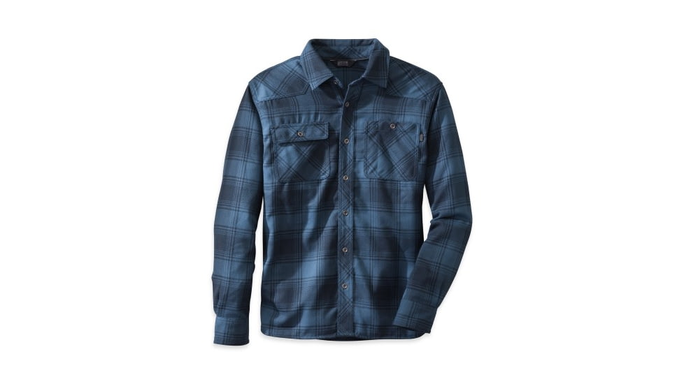 Outdoor Research Feedback Flannel Shirt - Men's-Dusk/Night-Small
