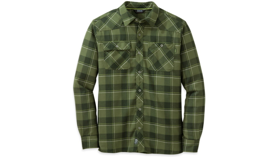 Outdoor Research Feedback Flannel Shirt - Men's-Kale-Small