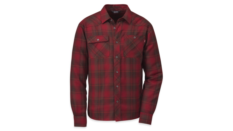 Outdoor Research Feedback Flannel Shirt - Men's-Redwood-Small
