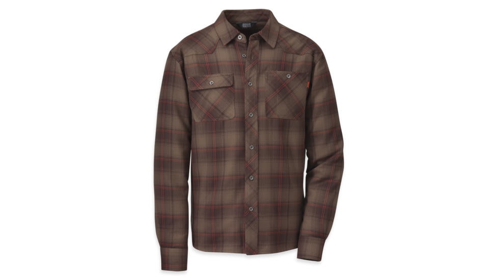 Outdoor Research Feedback Flannel Shirt - Men's-Teak-Small