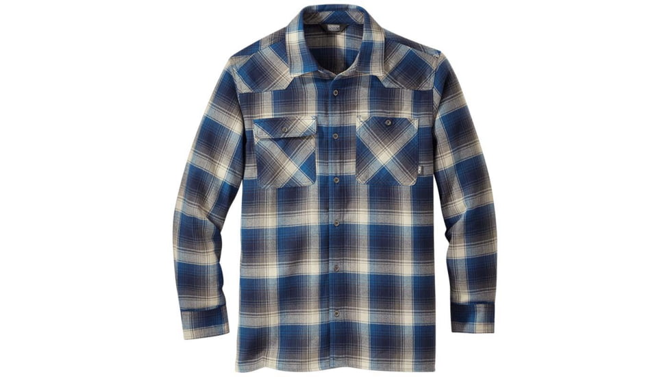 Outdoor Research Feedback Flannel Shirt - Mens, Cascade Pld, Large, 2428621870008