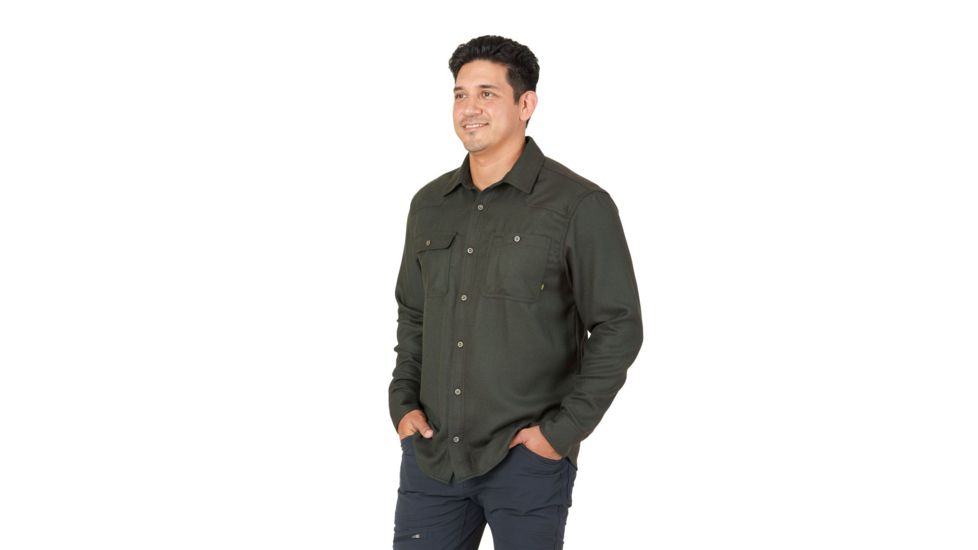 Outdoor Research Feedback Flannel Shirt - Mens, Forest, Medium, 2428620600007
