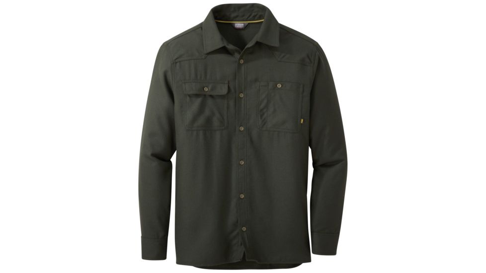 Outdoor Research Feedback Flannel Shirt - Mens, Forest, Medium, 2428620600007